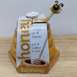 NIB Joie msc honey jar and dipper